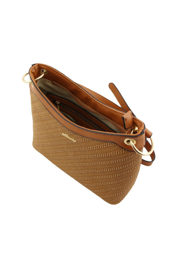 Cauca Curved Bag in Brown Ladies Crossbody Bags Carraig Donn