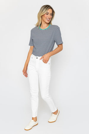 Carraig Donn Celine Casual Jeans in Ecru