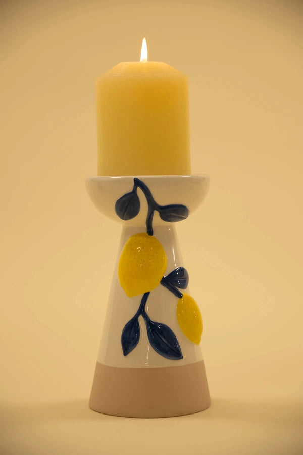 Carraig Donn Ceramic Lemon Candle Holder