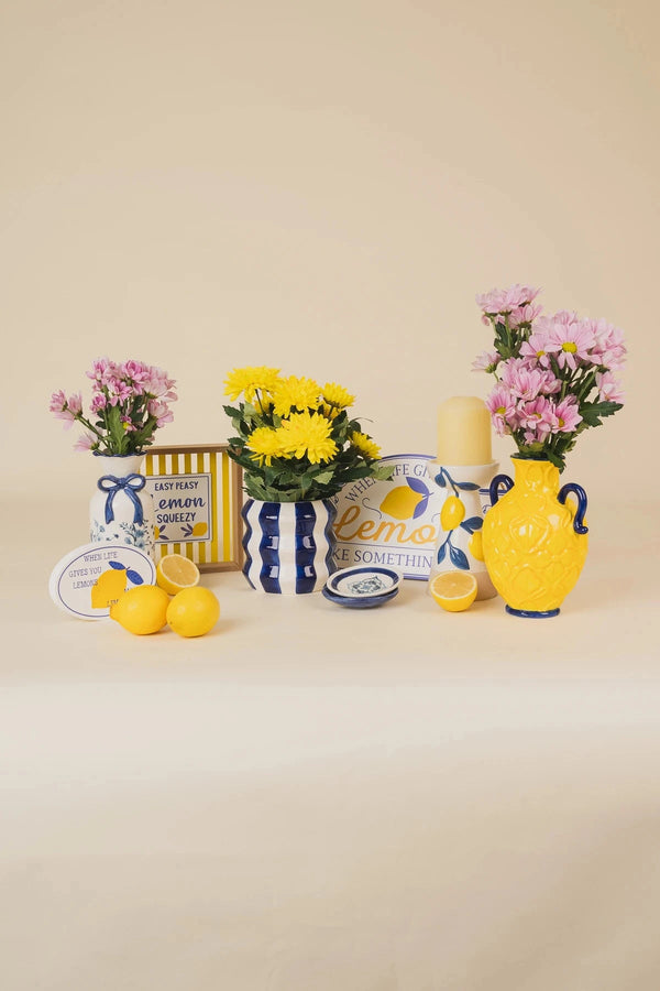 Carraig Donn Ceramic Lemon Candle Holder