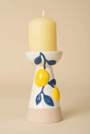 Carraig Donn Ceramic Lemon Candle Holder