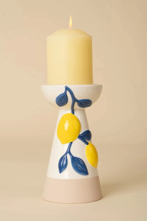 Ceramic Lemon Candle Holder