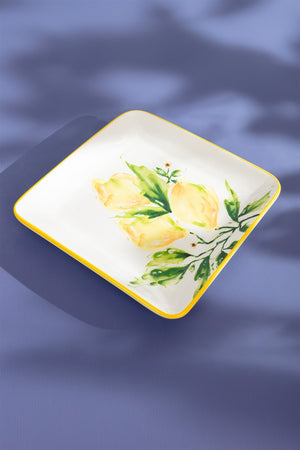 Ceramic Lemon Square Plate