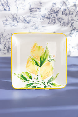 Carraig Donn Ceramic Lemon Square Plate