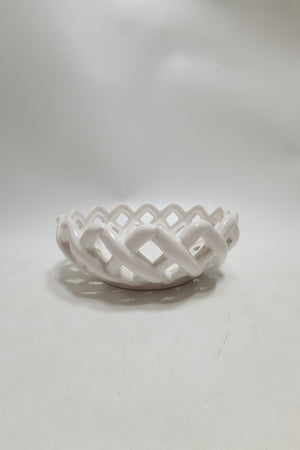 Ceramic Weaved Bowl White