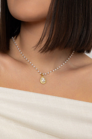 Chaya Faux Pearl Gold Necklace