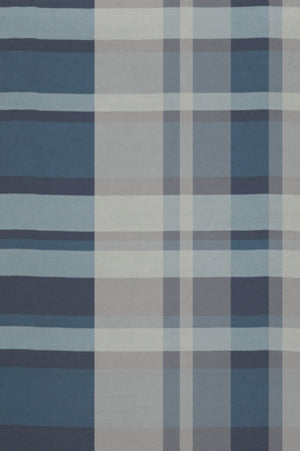 Carraig Donn Check Blue Blanket With Fringes 140X180Cm
