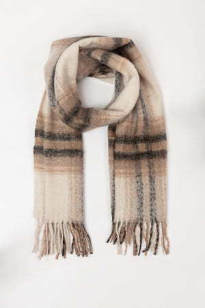 Check Scarf in Brown Tones