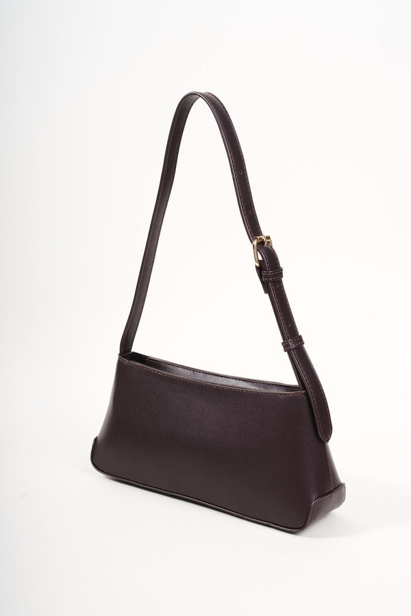 Carraig Donn Chocolate Brown Link Detail Shoulder Bag