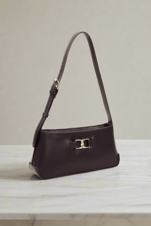 Carraig Donn Chocolate Brown Link Detail Shoulder Bag