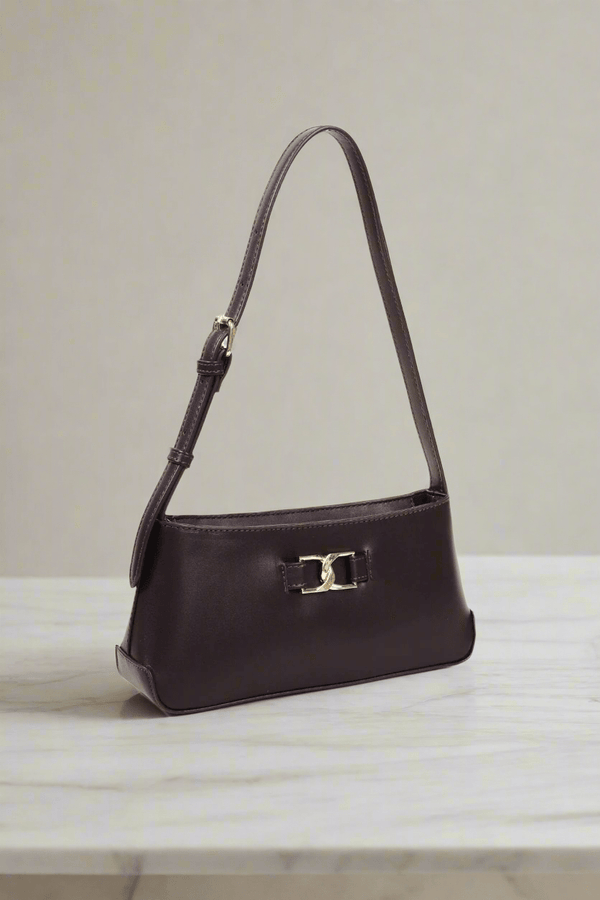 Carraig Donn Chocolate Brown Link Detail Shoulder Bag