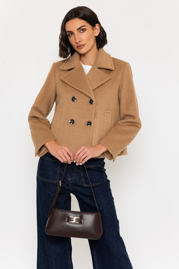 Carraig Donn Chocolate Brown Link Detail Shoulder Bag