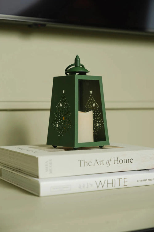 Carraig Donn Christmas Green LED Lantern
