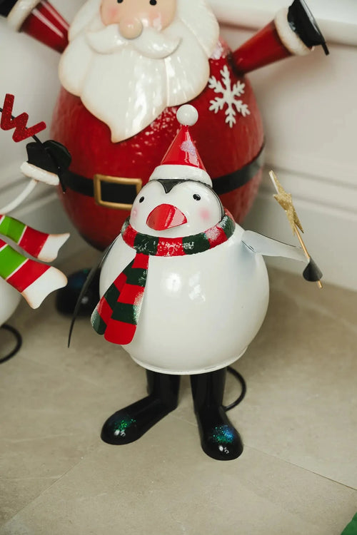 Christmas Penguin Wobbler Decoration