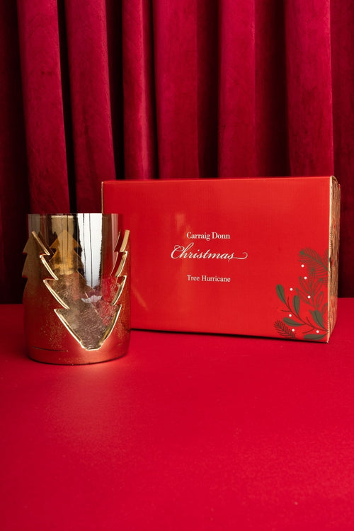 Christmas Tree Hurricane Candle Holder