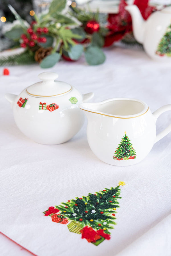 Carraig Donn Christmas Tree Sugar & Creamer Set