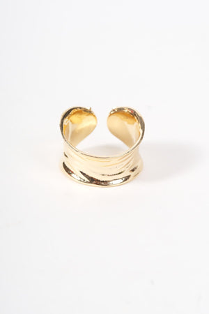 Carraig Donn Chunky Gold Open Ring - Size 7