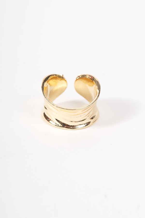 Carraig Donn Chunky Gold Open Ring - Size 7