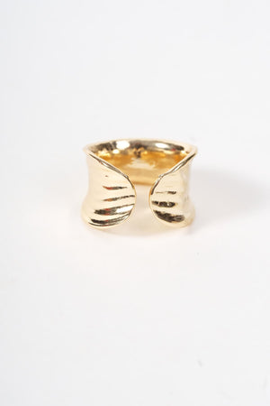 Carraig Donn Chunky Gold Open Ring - Size 7