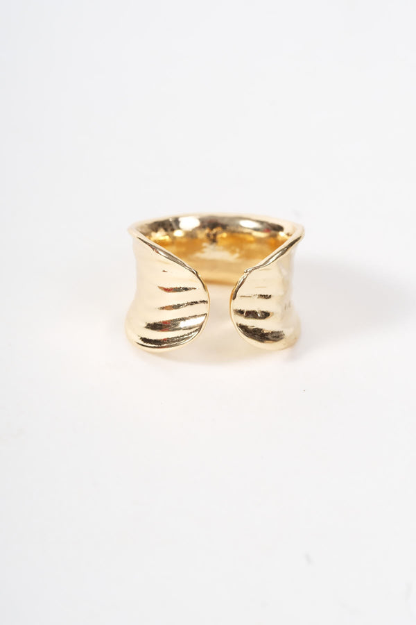 Carraig Donn Chunky Gold Open Ring - Size 7