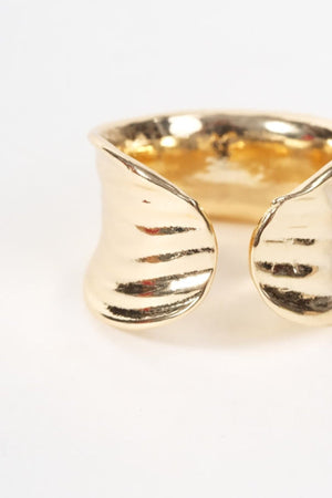 Carraig Donn Chunky Gold Open Ring - Size 8