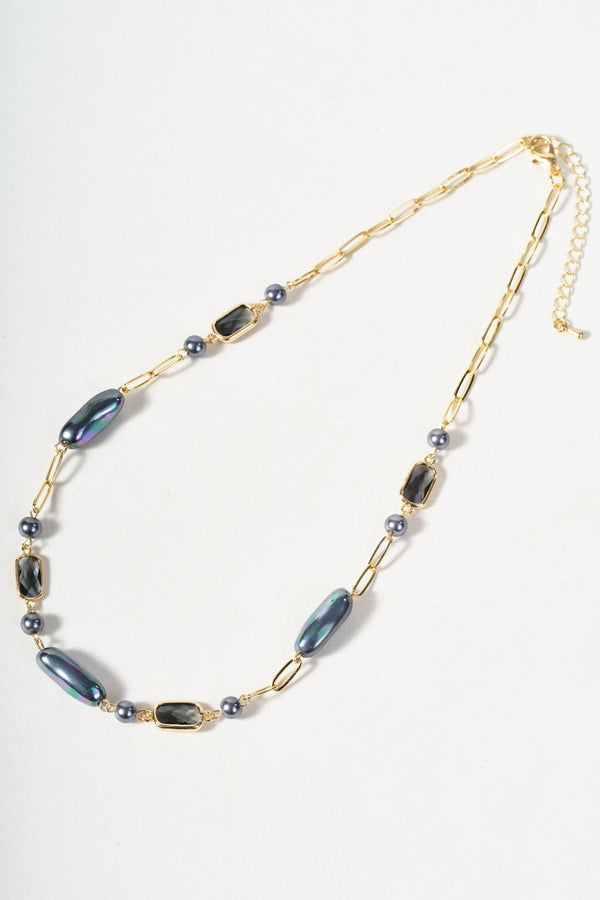 Carraig Donn Chunky Grey Bead Necklace