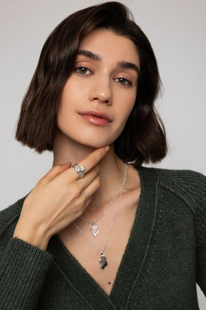 Carraig Donn Chunky Silver Claddagh Ring - Size 7
