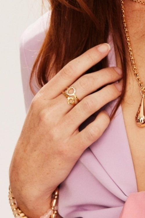 Circles Gold Ring Size 7