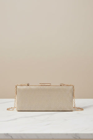 Carraig Donn Clasp Detail Lux Gold Evening Bag