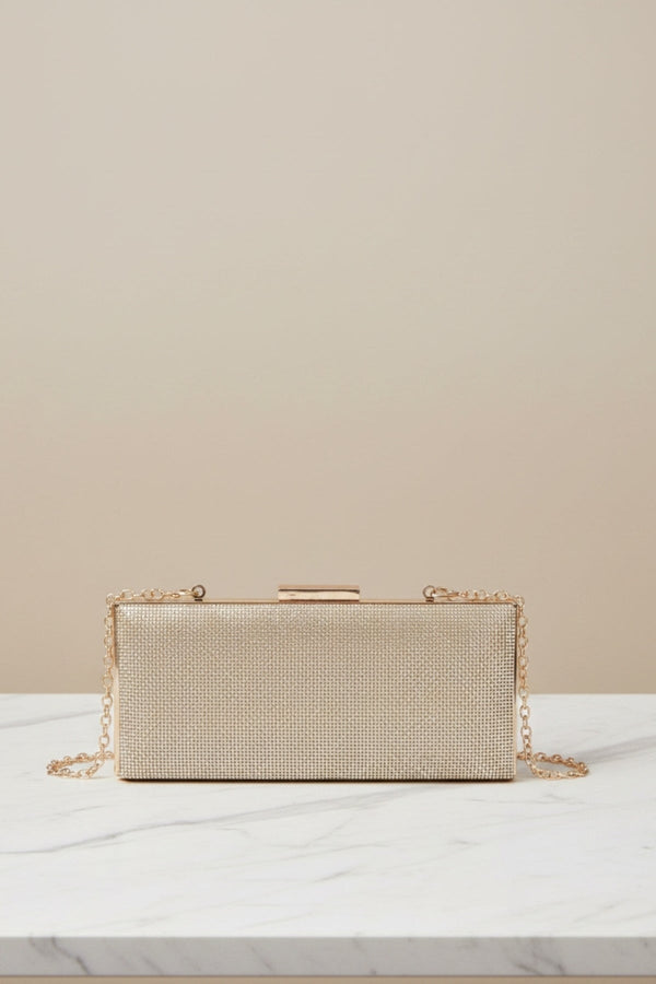 Carraig Donn Clasp Detail Lux Gold Evening Bag
