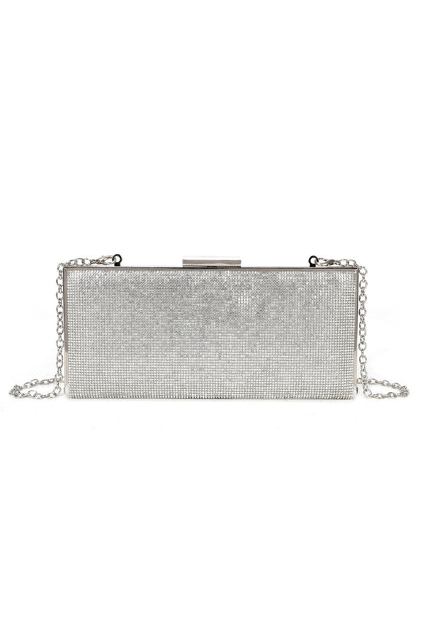 Carraig Donn Clasp Detail Lux Silver Evening Bag