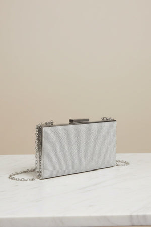 Carraig Donn Clasp Detail Lux Silver Evening Bag
