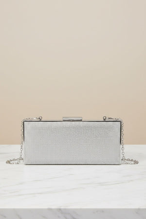 Carraig Donn Clasp Detail Lux Silver Evening Bag