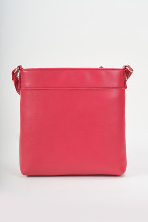 Carraig Donn Classic Crossbody Bag With Front Zip in Red