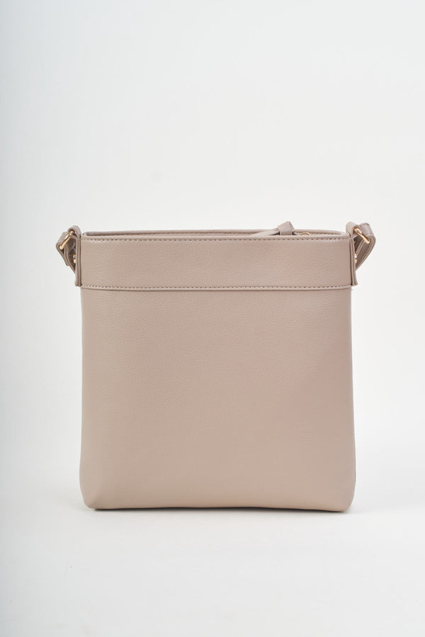 Carraig Donn Classic Crossbody Bag With Front Zip in Taupe