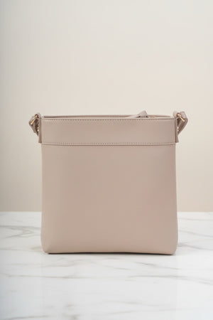 Carraig Donn Classic Crossbody Bag With Front Zip in Taupe
