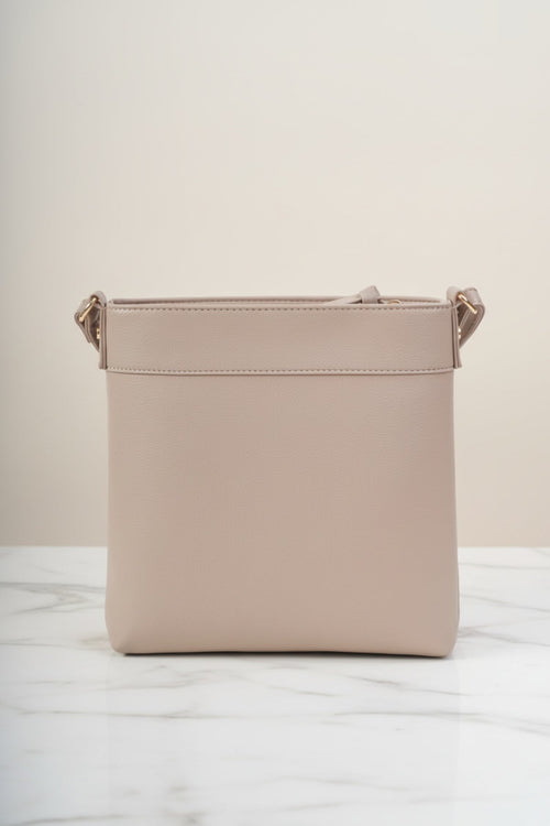 Carraig Donn Classic Crossbody Bag With Front Zip in Taupe