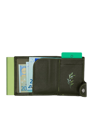 Classic Leather Coin Holder in Green