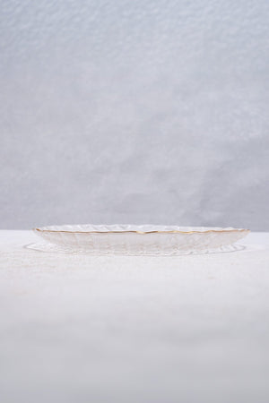 Carraig Donn Clear Glass Charger Plate with Gold Detailing