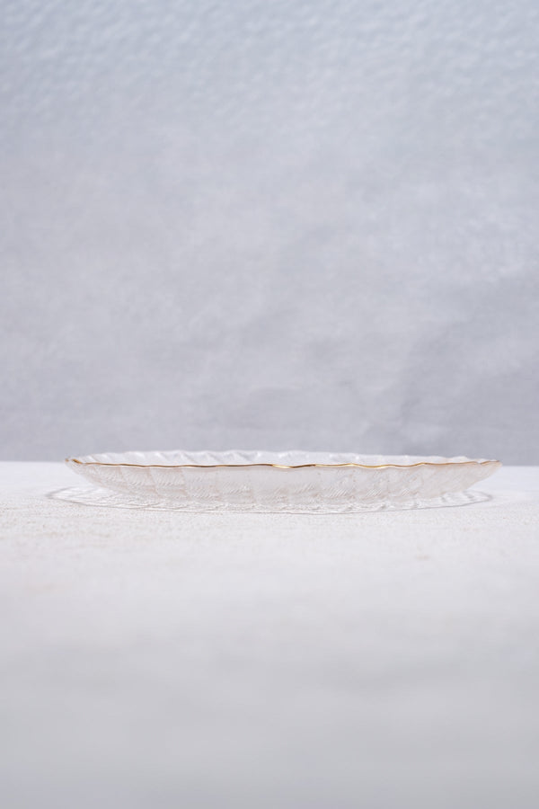 Carraig Donn Clear Glass Charger Plate with Gold Detailing