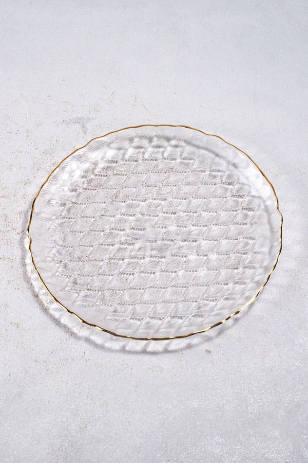 Carraig Donn Clear Glass Plate with Gold Detailing