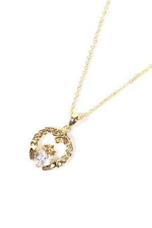 Carraig Donn Clear Stone Claddagh Pendant Necklace
