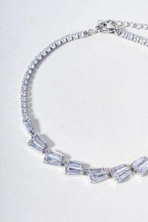 Carraig Donn Clear Stone Silver Bracelet