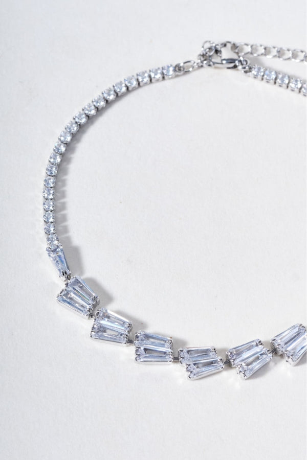 Carraig Donn Clear Stone Silver Bracelet