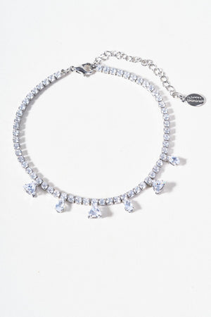 Carraig Donn Clear Stone Silver Bracelet