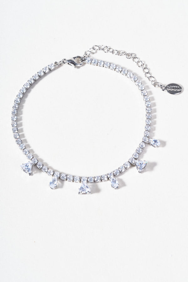 Carraig Donn Clear Stone Silver Bracelet