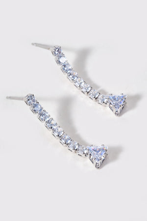 Carraig Donn Clear Stone Silver Earrings