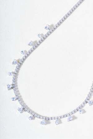 Carraig Donn Clear Stone Silver Necklace
