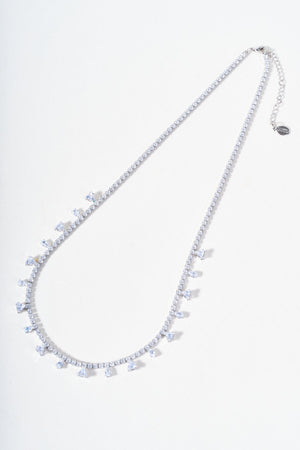 Carraig Donn Clear Stone Silver Necklace