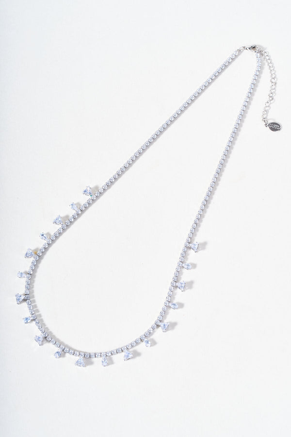 Carraig Donn Clear Stone Silver Necklace